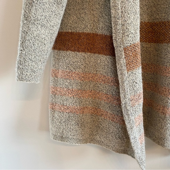 HOODED KNIT COLOUR-BLOCK CARDIGAN - Picture 3 of 4